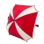 ქოლგა საბავშვო ეტლისთვის, უნივერსალური სამაგრით.წითელი/თეთრი